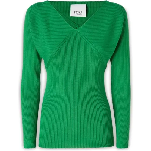 Knitwear > V-neck Knitwear - - Erika Cavallini - Modalova