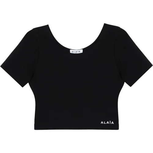 Alaïa - Tops > T-Shirts - Black - Alaïa - Modalova