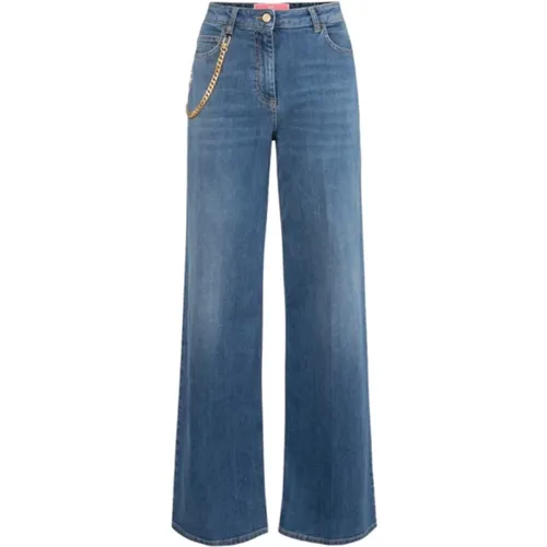 Jeans > Wide Jeans - - Elisabetta Franchi - Modalova