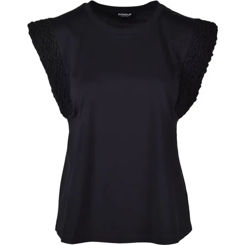 Dondup - Tops > T-Shirts - Black - Dondup - Modalova