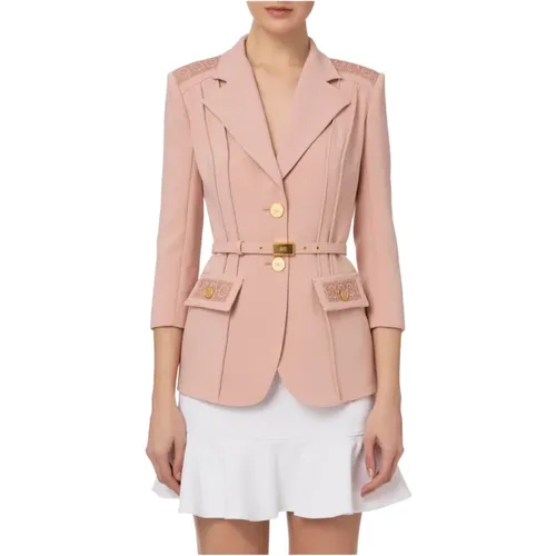 Jackets > Blazers - - Elisabetta Franchi - Modalova