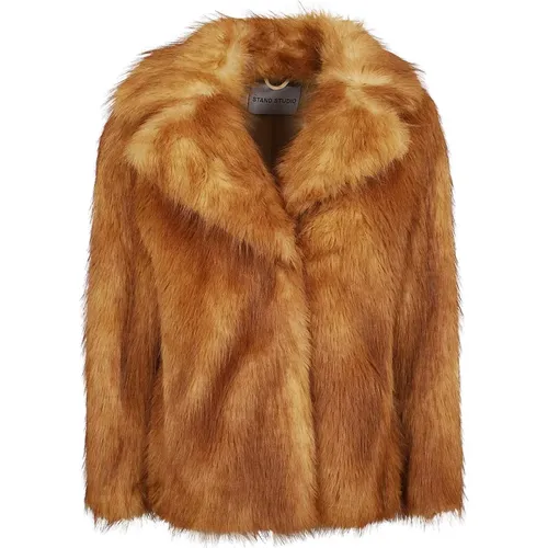 Jackets > Faux Fur & Shearling Jackets - - Stand Studio - Modalova