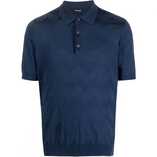 Kiton - Tops > Polo Shirts - Blue - Kiton - Modalova