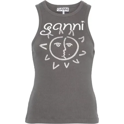 Tops > Sleeveless Tops - - Ganni - Modalova