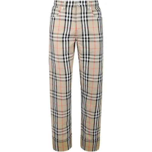 Trousers > Straight Trousers - - Burberry - Modalova