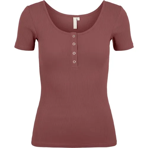 Pieces - Tops > T-Shirts - Brown - Pieces - Modalova