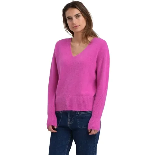 Knitwear > V-neck Knitwear - - La Fée Maraboutée - Modalova