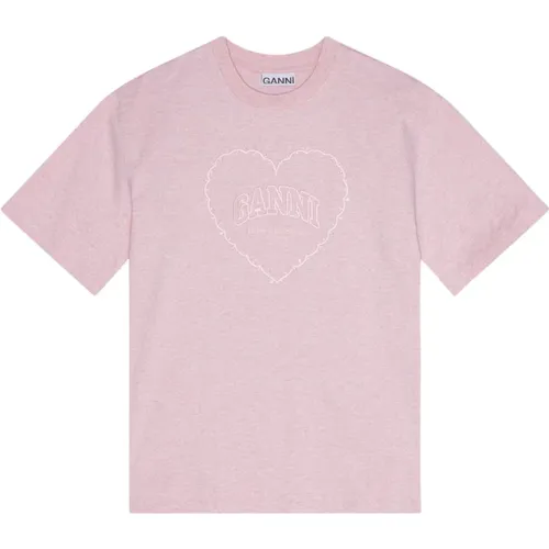 Ganni - Tops > T-Shirts - Pink - Ganni - Modalova