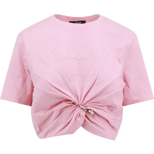 Versace - Tops > T-Shirts - Pink - Versace - Modalova