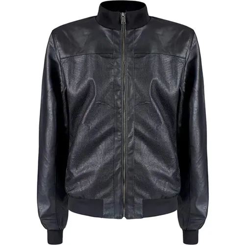 Jackets > Leather Jackets - - YES ZEE - Modalova