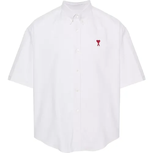 Shirts > Short Sleeve Shirts - - Ami Paris - Modalova