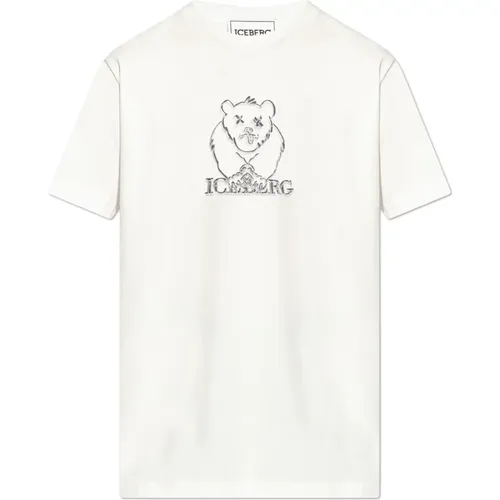 Iceberg - Tops > T-Shirts - White - Iceberg - Modalova