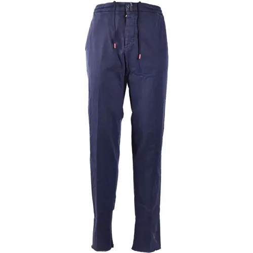 Kiton - Trousers > Chinos - Blue - Kiton - Modalova