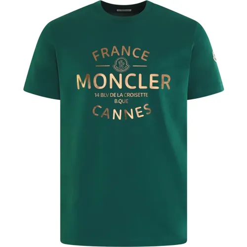 Moncler - Tops > T-Shirts - Green - Moncler - Modalova