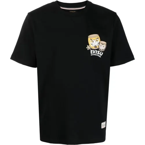 Evisu - Tops > T-Shirts - Black - Evisu - Modalova