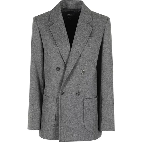 A.p.c. - Jackets > Blazers - Gray - A.p.c. - Modalova