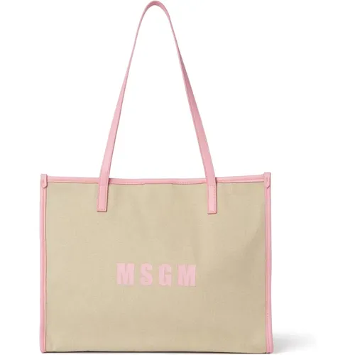 Msgm - Bags > Tote Bags - Beige - Msgm - Modalova