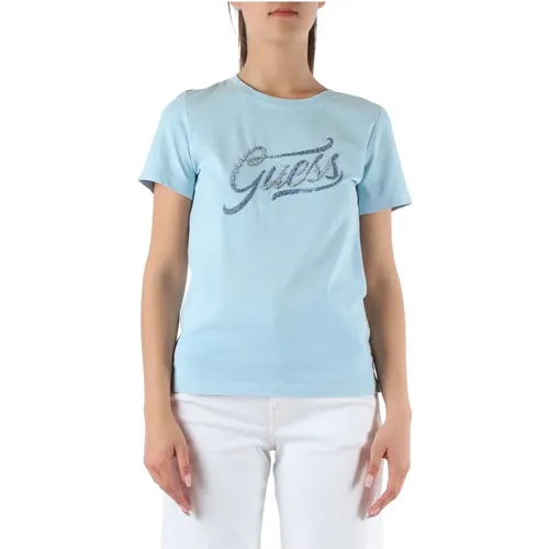Guess - Tops > T-Shirts - Blue - Guess - Modalova