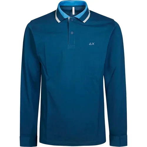 Sun68 - Tops > Polo Shirts - Blue - Sun68 - Modalova