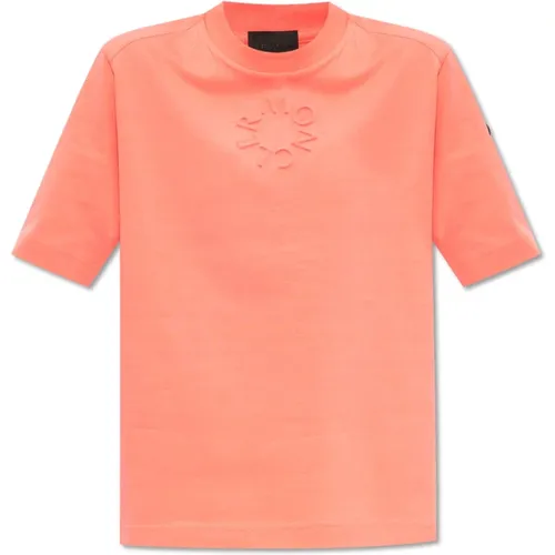 Moncler - Tops > T-Shirts - Pink - Moncler - Modalova