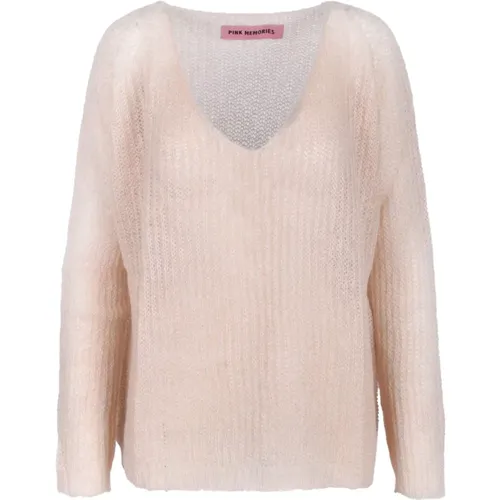 Knitwear > V-neck Knitwear - - Pink Memories - Modalova