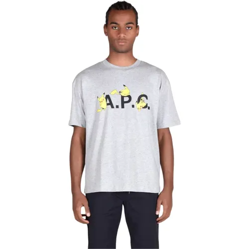 A.p.c. - Tops > T-Shirts - Gray - A.p.c. - Modalova