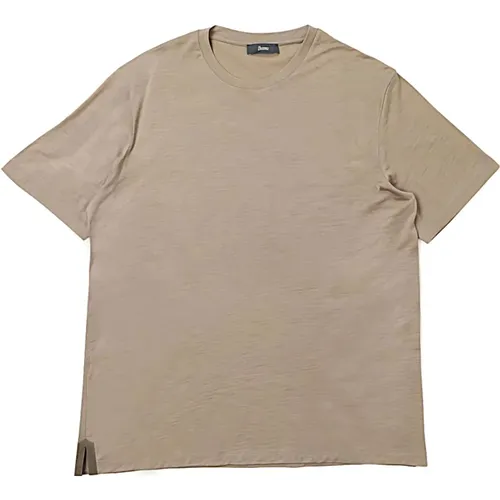 Herno - Tops > T-Shirts - Beige - Herno - Modalova