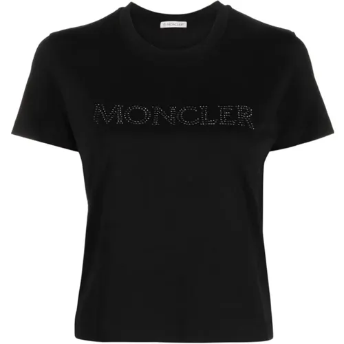 Moncler - Tops > T-Shirts - Black - Moncler - Modalova