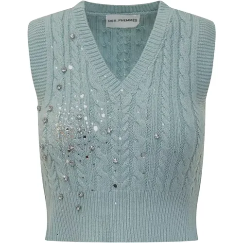 Knitwear > V-neck Knitwear - - DES Phemmes - Modalova