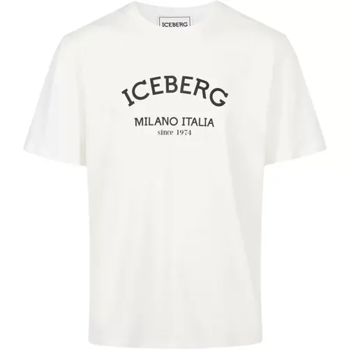 Iceberg - Tops > T-Shirts - Beige - Iceberg - Modalova