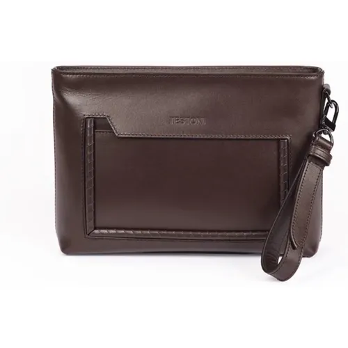 Testoni - Bags > Clutches - Brown - Testoni - Modalova