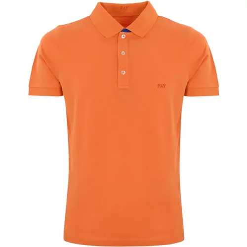 Fay - Tops > Polo Shirts - Orange - Fay - Modalova