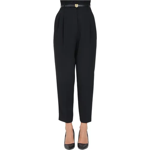 Trousers > Tapered Trousers - - Elisabetta Franchi - Modalova