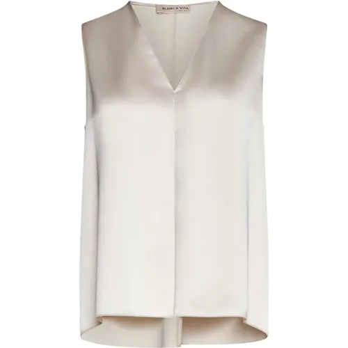 Tops > Sleeveless Tops - - Blanca Vita - Modalova