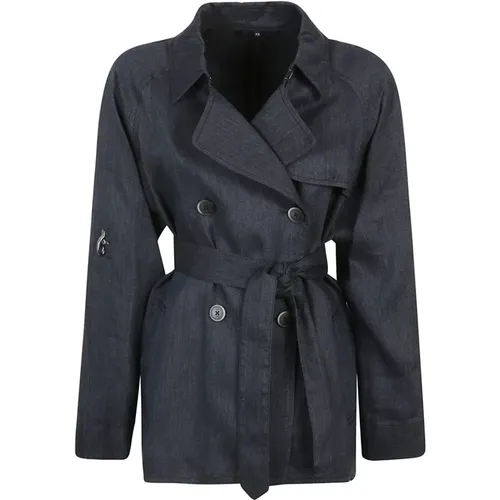 Fay - Coats > Trench Coats - Blue - Fay - Modalova