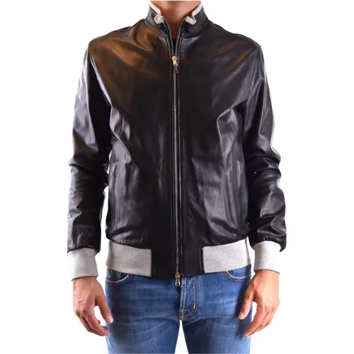 Jackets > Leather Jackets - - Barba Napoli - Modalova