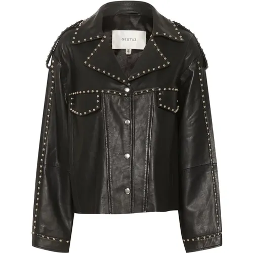Jackets > Leather Jackets - - Gestuz - Modalova