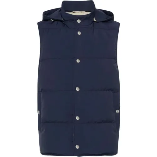 Eleventy - Jackets > Vests - Blue - Eleventy - Modalova