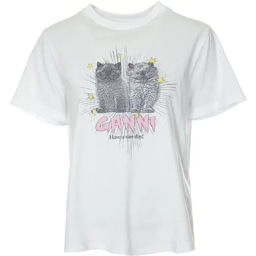 Ganni - Tops > T-Shirts - White - Ganni - Modalova