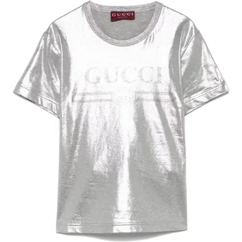 Gucci - Tops > T-Shirts - Gray - Gucci - Modalova