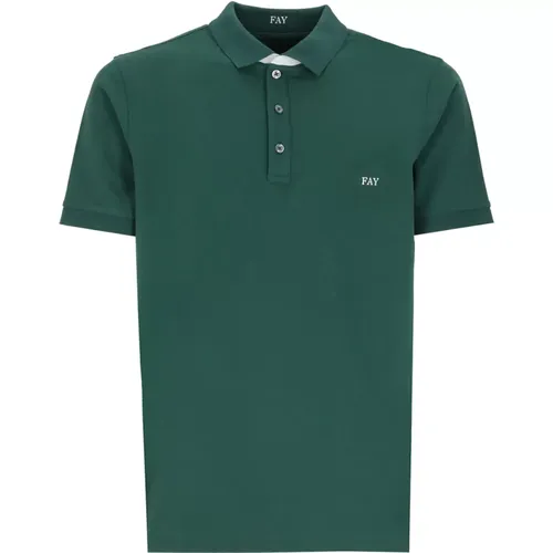 Fay - Tops > Polo Shirts - Green - Fay - Modalova