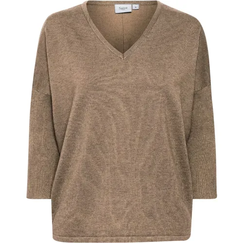 Knitwear > V-neck Knitwear - - Saint Tropez - Modalova