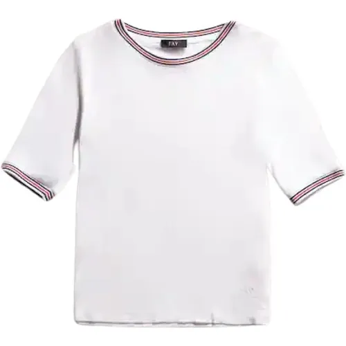 Fay - Tops > T-Shirts - White - Fay - Modalova