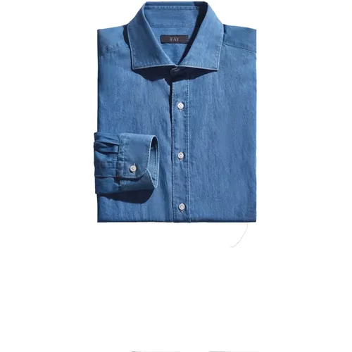 Shirts > Denim Shirts - - Fay - Modalova