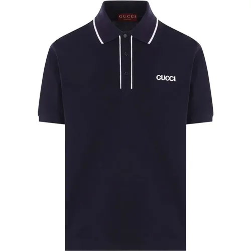 Gucci - Tops > Polo Shirts - Blue - Gucci - Modalova