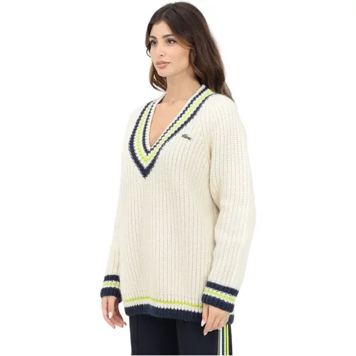 Knitwear > V-neck Knitwear - - Lacoste - Modalova