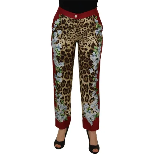 Trousers > Straight Trousers - - Dolce & Gabbana - Modalova