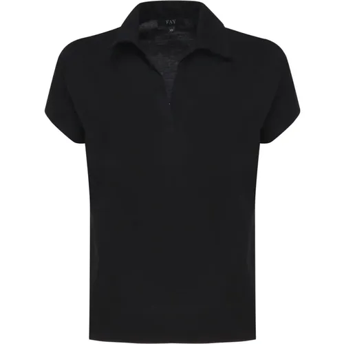 Fay - Tops > Polo Shirts - Black - Fay - Modalova