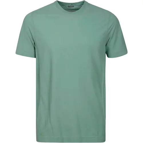 Zanone - Tops > T-Shirts - Green - Zanone - Modalova