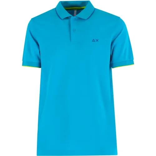 Sun68 - Tops > Polo Shirts - Blue - Sun68 - Modalova